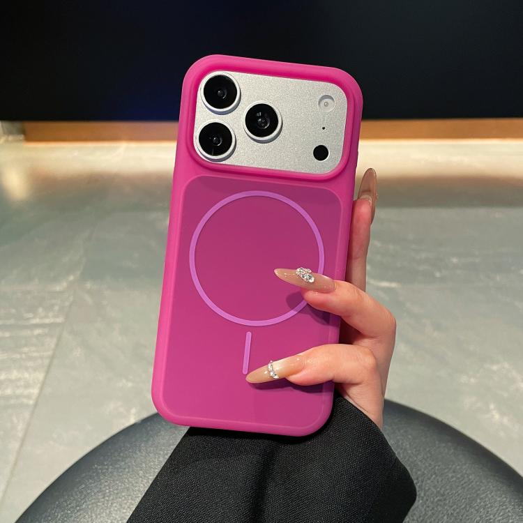 For iPhone 17 Pro Max Ice Cream Skin Feel Liquid Silicone Fine Circle Magnetic Phone Case