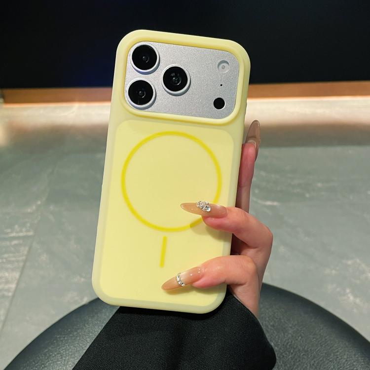 For iPhone 17 Pro Max Ice Cream Skin Feel Liquid Silicone Fine Circle Magnetic Phone Case