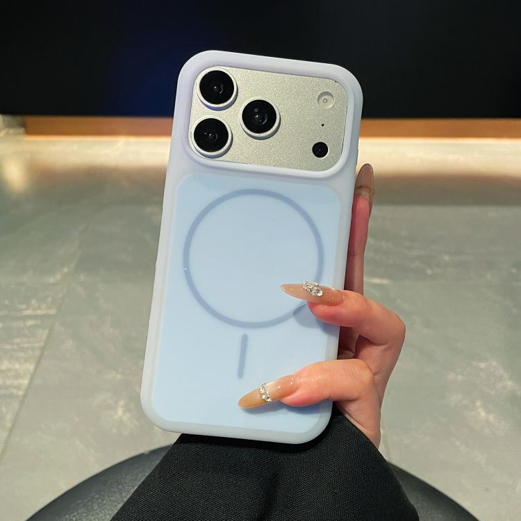 For iPhone 17 Pro Ice Cream Skin Feel Liquid Silicone Fine Circle Magnetic Phone Case