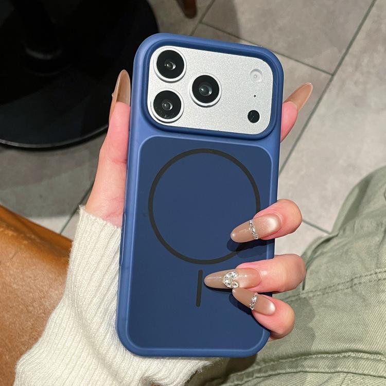 For iPhone 17 Pro Ice Cream Skin Feel Liquid Silicone Fine Circle Magnetic Phone Case