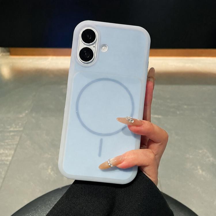 For iPhone 17 Ice Cream Skin Feel Liquid Silicone Fine Circle Magnetic Phone Case