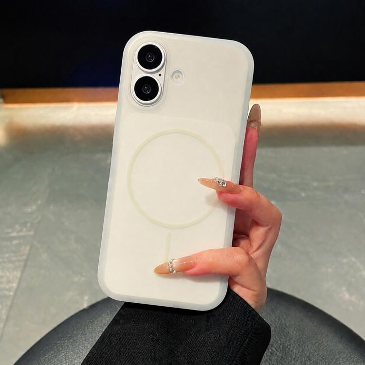 For iPhone 17 Ice Cream Skin Feel Liquid Silicone Fine Circle Magnetic Phone Case
