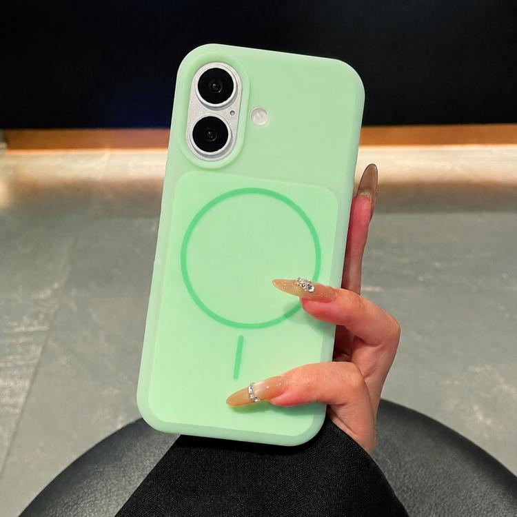 For iPhone 17 Ice Cream Skin Feel Liquid Silicone Fine Circle Magnetic Phone Case