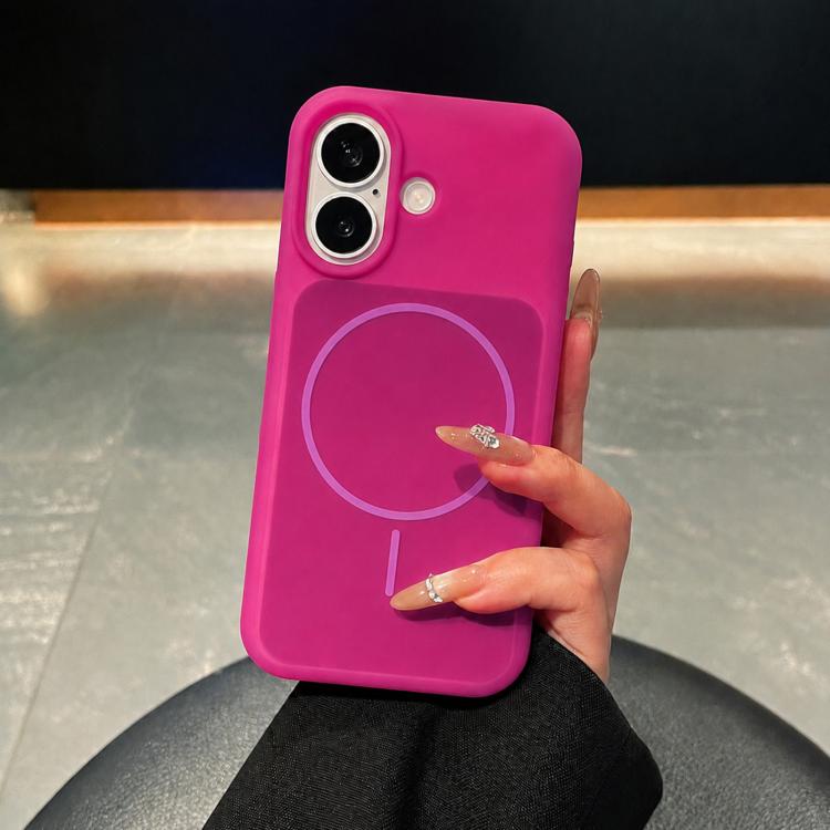 For iPhone 17 Ice Cream Skin Feel Liquid Silicone Fine Circle Magnetic Phone Case