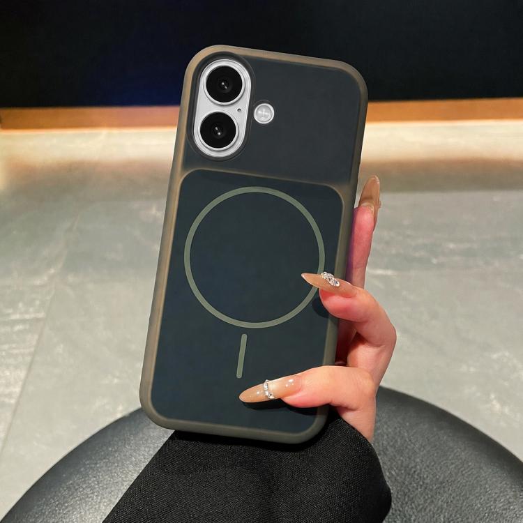 For iPhone 17 Ice Cream Skin Feel Liquid Silicone Fine Circle Magnetic Phone Case