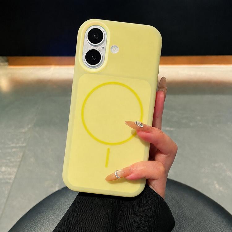 For iPhone 17 Ice Cream Skin Feel Liquid Silicone Fine Circle Magnetic Phone Case