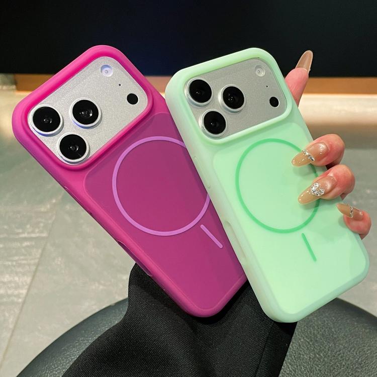For iPhone 16 Pro Ice Cream Skin Feel Liquid Silicone Fine Circle Magnetic Phone Case
