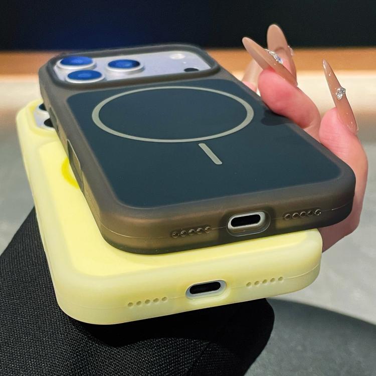 For iPhone 13 Ice Cream Skin Feel Liquid Silicone Fine Circle Magnetic Phone Case