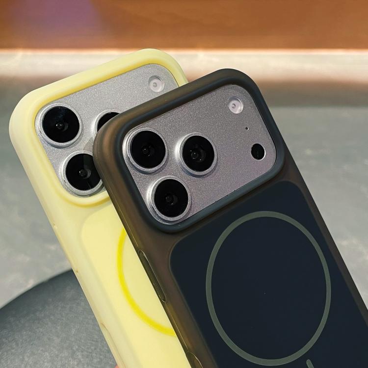 For iPhone 15 Pro Ice Cream Skin Feel Liquid Silicone Fine Circle Magnetic Phone Case