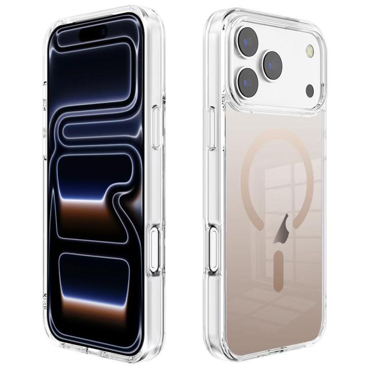 For iPhone 17 Pro Max Gradient Transparent PC MagSafe Phone Case