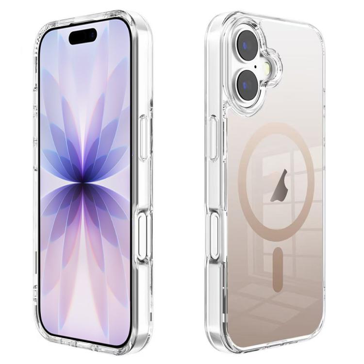 For iPhone 17 Gradient Transparent PC MagSafe Phone Case