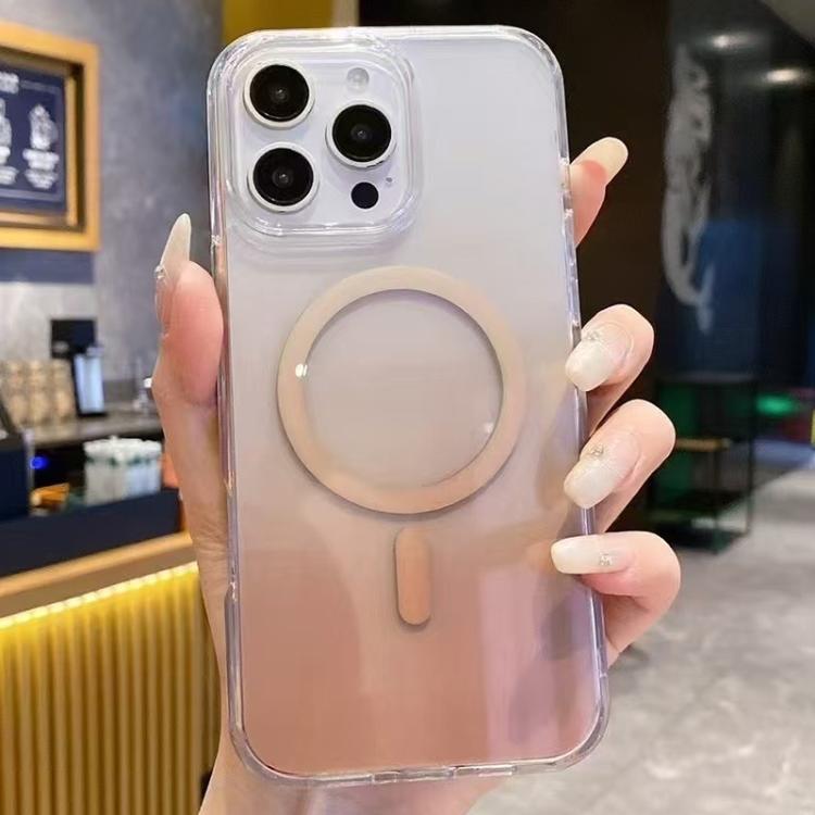 For iPhone 12 Pro Gradient Transparent PC MagSafe Phone Case