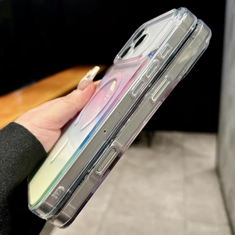 For iPhone 12 Pro Gradient Transparent PC MagSafe Phone Case