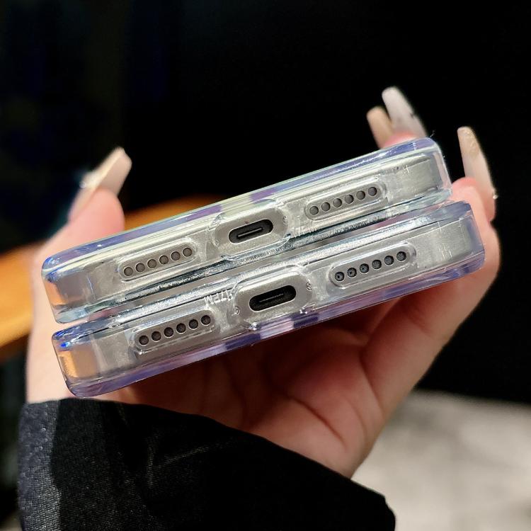 For iPhone 17 Gradient Transparent PC MagSafe Phone Case