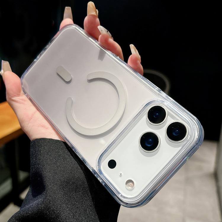 For iPhone 17 Gradient Transparent PC MagSafe Phone Case