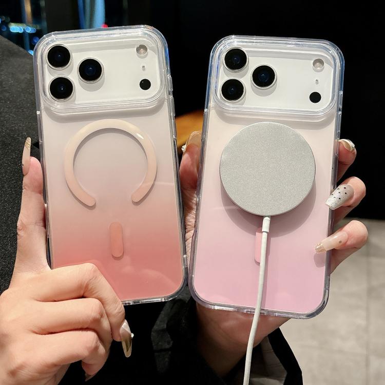 For iPhone 11 Gradient Transparent PC MagSafe Phone Case