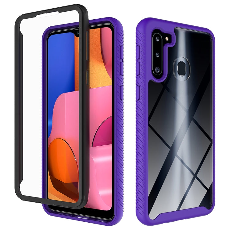 For Samsung Galaxy A21 (US Version) Starry Sky Solid Color Series Shockproof PC + TPU Protective Case