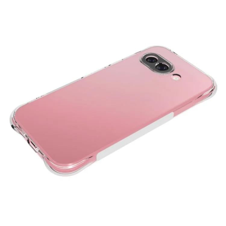 For Google Pixel 9a WANLONFENG Transparent Four-Corner Shockproof TPU Phone Case with Screen Film - Transparent