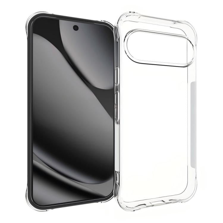 For Google Pixel 11 Pro XL WANLONFENG Transparent Four-Corner Shockproof TPU Phone Case with Screen Film - Transparent