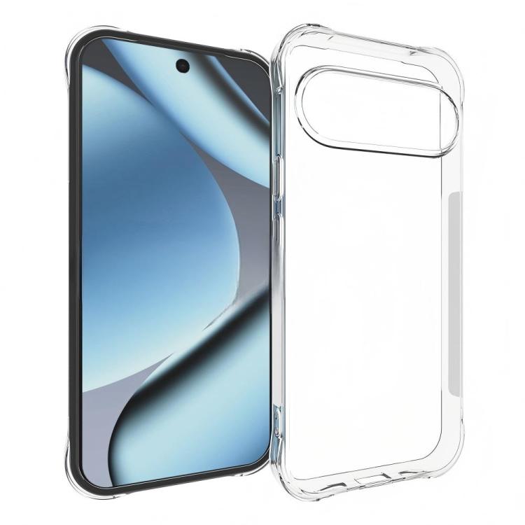 For Google Pixel 11 Pro WANLONFENG Transparent Four-Corner Shockproof TPU Phone Case with Screen Film - Transparent