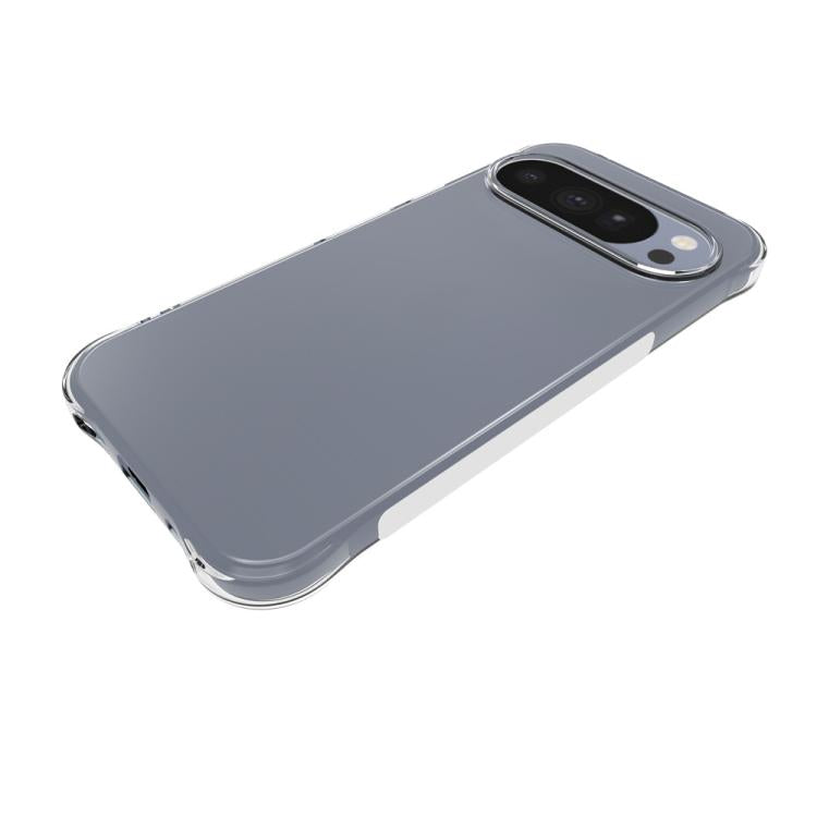 For Google Pixel 11 Pro WANLONFENG Transparent Four-Corner Shockproof TPU Phone Case with Screen Film - Transparent