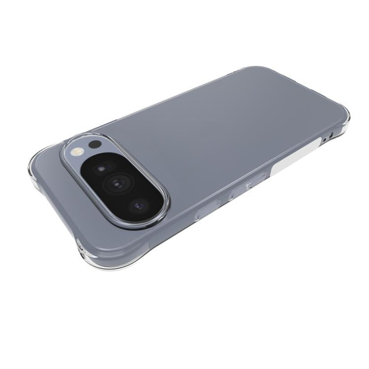 For Google Pixel 11 Pro WANLONFENG Transparent Four-Corner Shockproof TPU Phone Case with Screen Film - Transparent