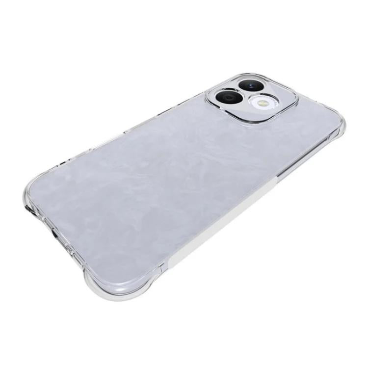 For Honor 400 Lite Global WANLONFENG Transparent Four-Corner Shockproof TPU Phone Case with Screen Film - Transparent