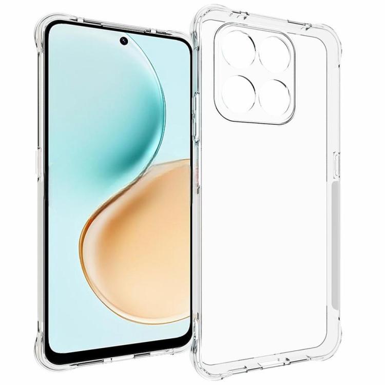 For Honor 400 Smart 5G / 4G / X7d 4G WANLONFENG Transparent Four-Corner Shockproof TPU Phone Case with Screen Film - Transparent