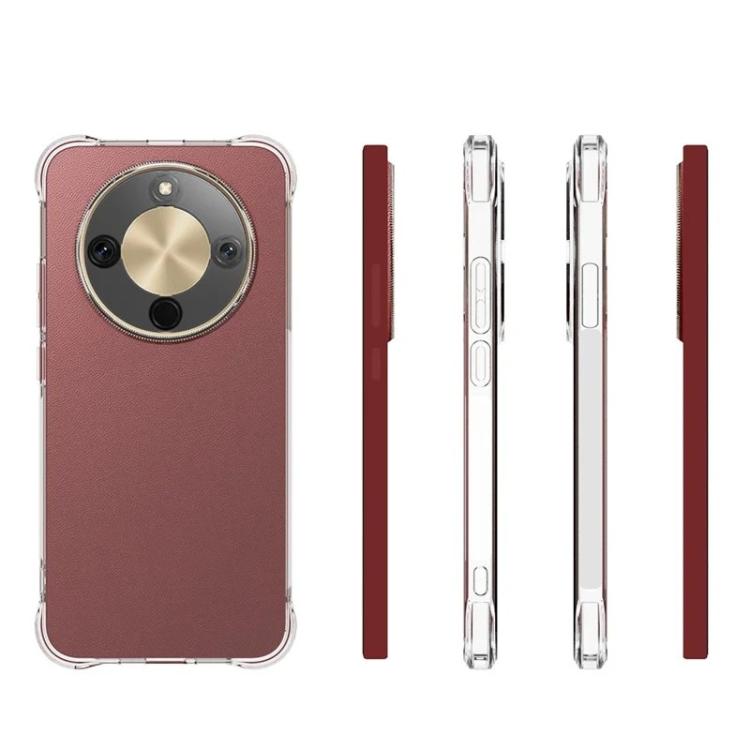For Honor Magic8 Lite 5G / X9d 5G WANLONFENG Transparent Four-Corner Shockproof TPU Phone Case with Screen Film - Transparent