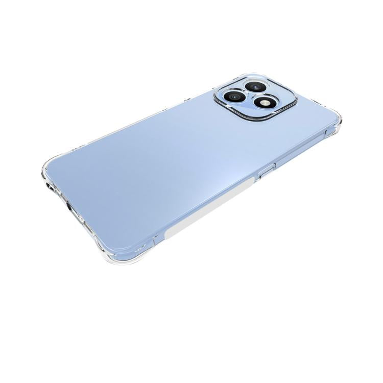 For Honor X8d 4G WANLONFENG Transparent Four-Corner Shockproof TPU Phone Case with Screen Film - Transparent