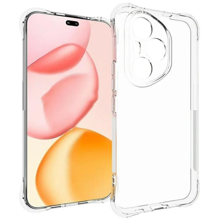 For Honor 400 Pro 5G Global 160.8mm WANLONFENG Transparent Four-Corner Shockproof TPU Phone Case with Screen Film - Transparent