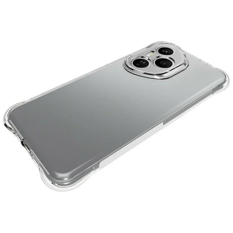 For Honor 400 Pro 5G Global 160.8mm WANLONFENG Transparent Four-Corner Shockproof TPU Phone Case with Screen Film - Transparent