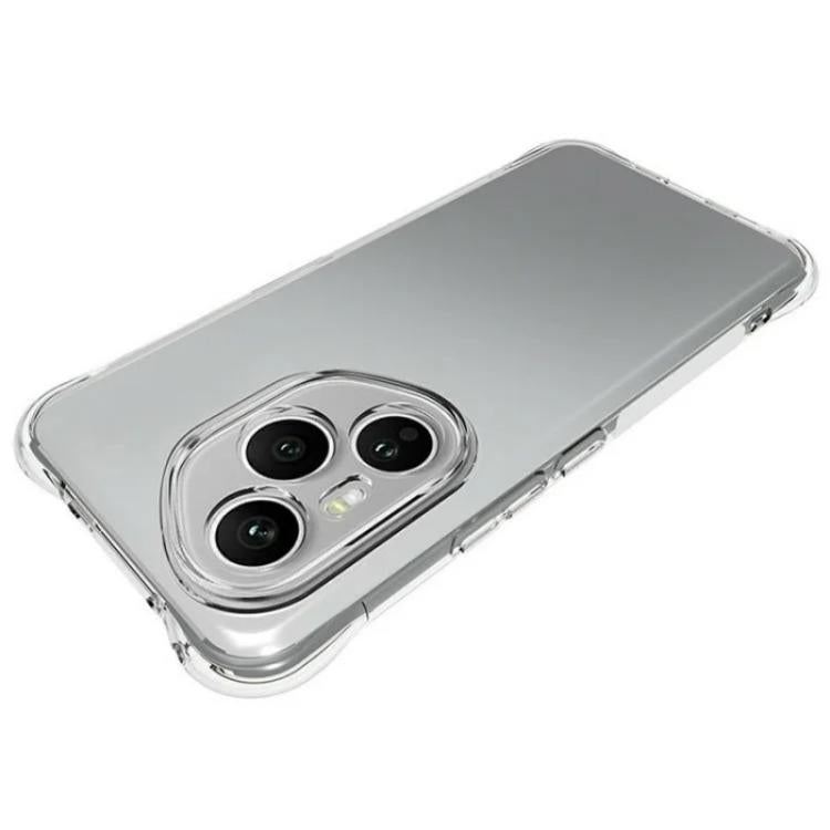 For Honor 400 Pro 5G Global 160.8mm WANLONFENG Transparent Four-Corner Shockproof TPU Phone Case with Screen Film - Transparent