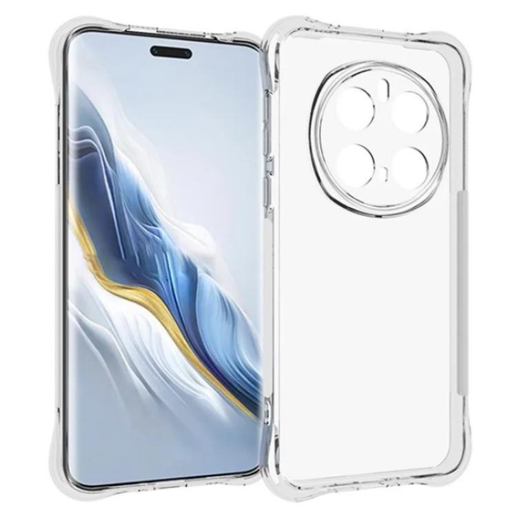 For Honor Magic7 Pro 5G WANLONFENG Transparent Four-Corner Shockproof TPU Phone Case with Screen Film - Transparent