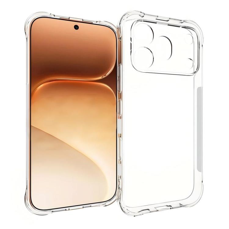 For Honor 600 Pro Global WANLONFENG Transparent Four-Corner Shockproof TPU Phone Case with Screen Film - Transparent