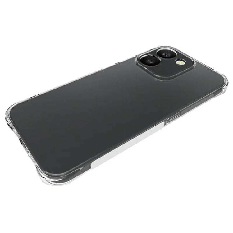 For Honor 600 Smart 5G WANLONFENG Transparent Four-Corner Shockproof TPU Phone Case with Screen Film - Transparent