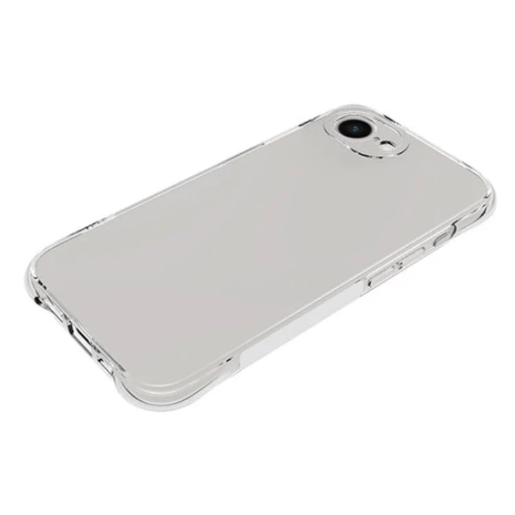 For iPhone 17e / 16e WANLONFENG Transparent Four-Corner Shockproof TPU Phone Case with Screen Film - Transparent