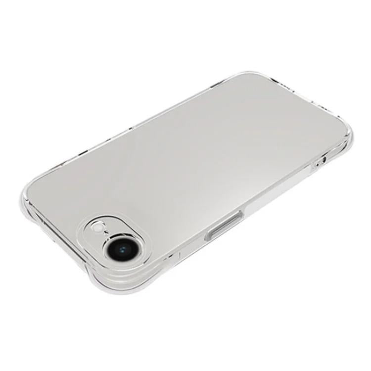 For iPhone 17e / 16e WANLONFENG Transparent Four-Corner Shockproof TPU Phone Case with Screen Film - Transparent