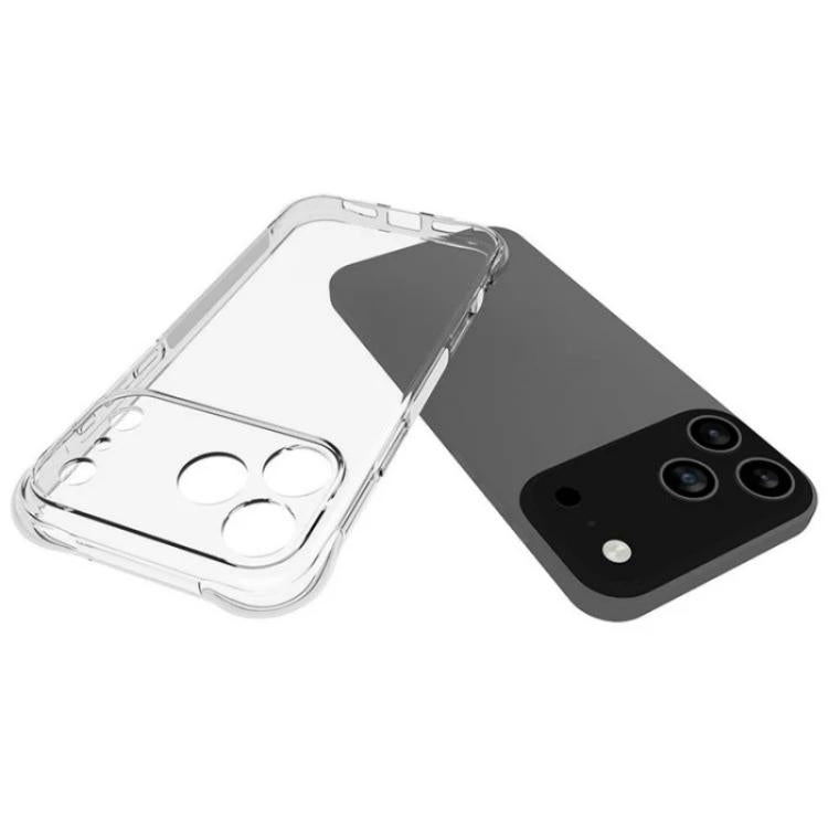 For iPhone 17 Pro Max WANLONFENG Transparent Four-Corner Shockproof TPU Phone Case with Screen Film - Transparent