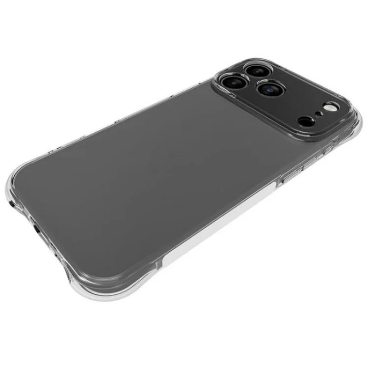 For iPhone 17 Pro Max WANLONFENG Transparent Four-Corner Shockproof TPU Phone Case with Screen Film - Transparent