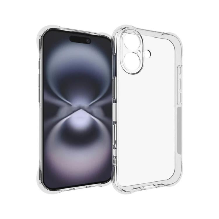 For iPhone 17 WANLONFENG Transparent Four-Corner Shockproof TPU Phone Case with Screen Film - Transparent