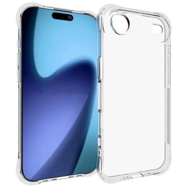 For iPhone Air WANLONFENG Transparent Four-Corner Shockproof TPU Phone Case with Screen Film - Transparent