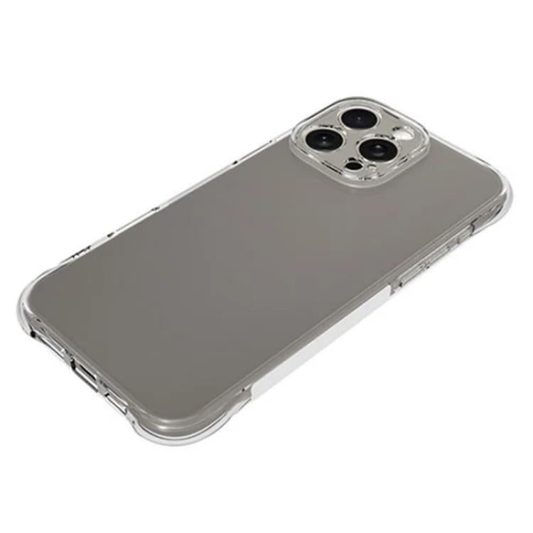 For iPhone 16 Pro Max WANLONFENG Transparent Four-Corner Shockproof TPU Phone Case with Screen Film - Transparent