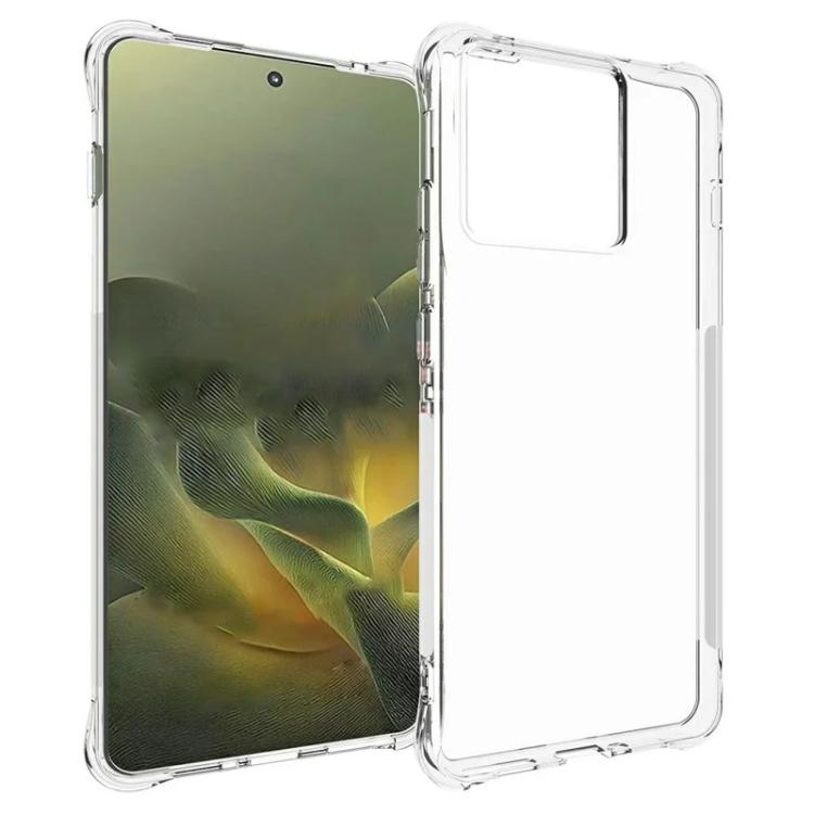 For Motorola Edge 70 5G WANLONFENG Transparent Four-Corner Shockproof TPU Phone Case with Screen Film - Transparent