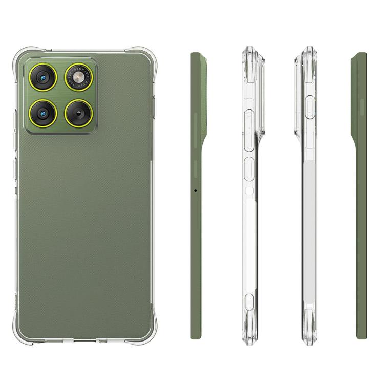 For Motorola Edge 70 5G WANLONFENG Transparent Four-Corner Shockproof TPU Phone Case with Screen Film - Transparent
