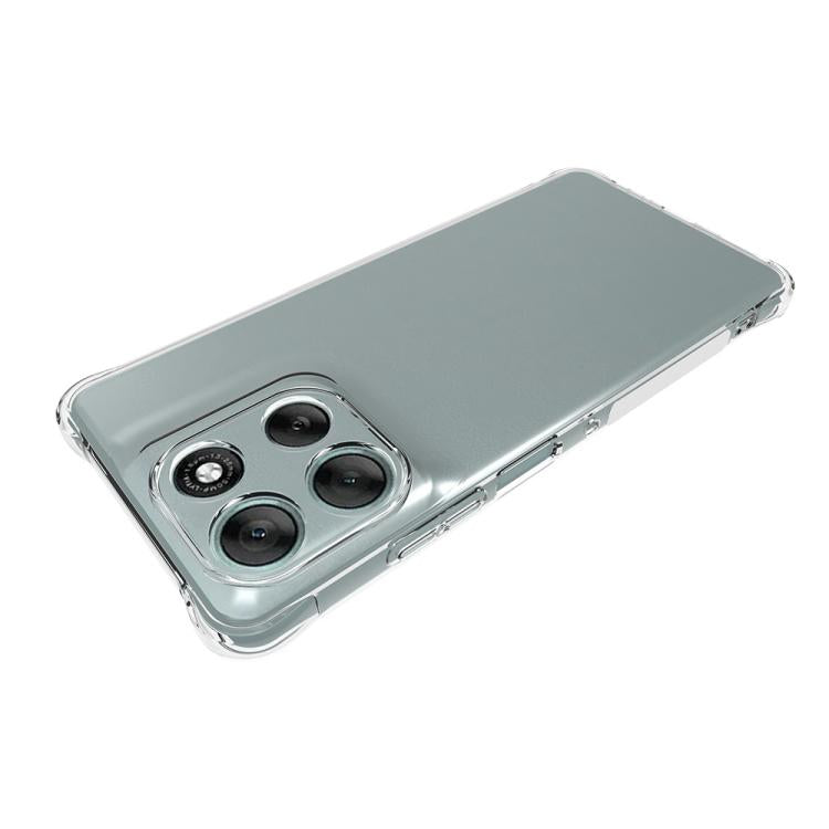 For Motorola Moto G56 5G WANLONFENG Transparent Four-Corner Shockproof TPU Phone Case with Screen Film - Transparent