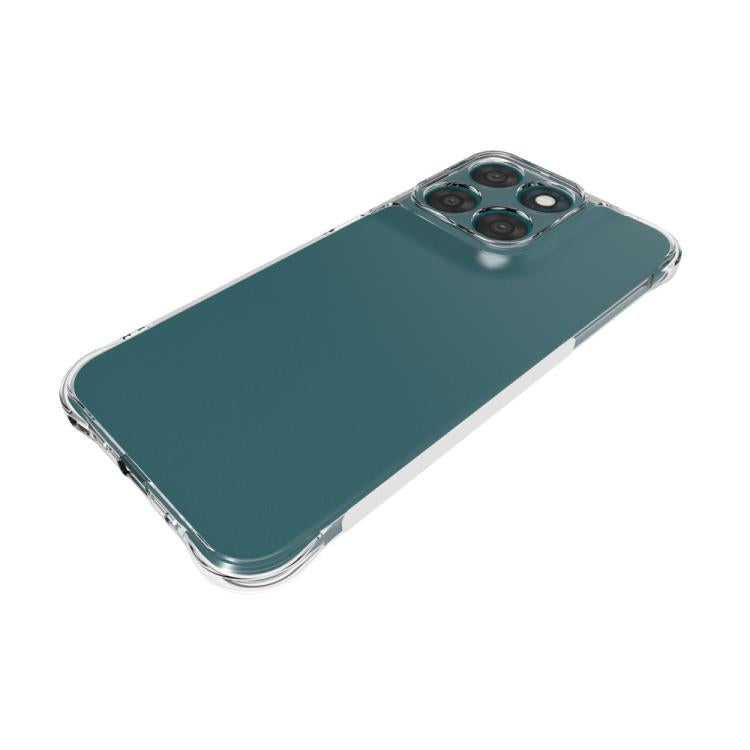 For Motorola Moto G67 / G77 5G WANLONFENG Transparent Four-Corner Shockproof TPU Phone Case with Screen Film - Transparent