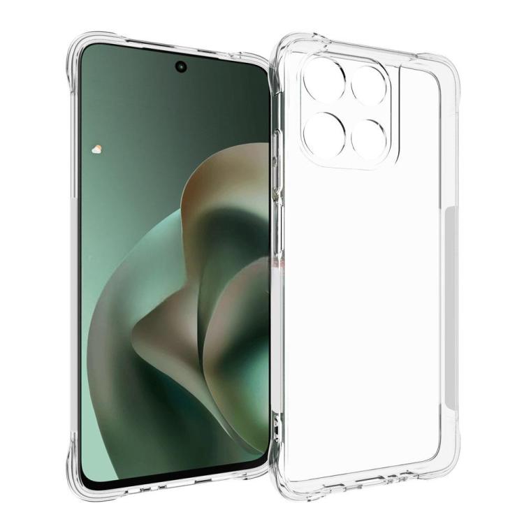 For Motorola Moto G67 Power 5G WANLONFENG Transparent Four-Corner Shockproof TPU Phone Case with Screen Film - Transparent