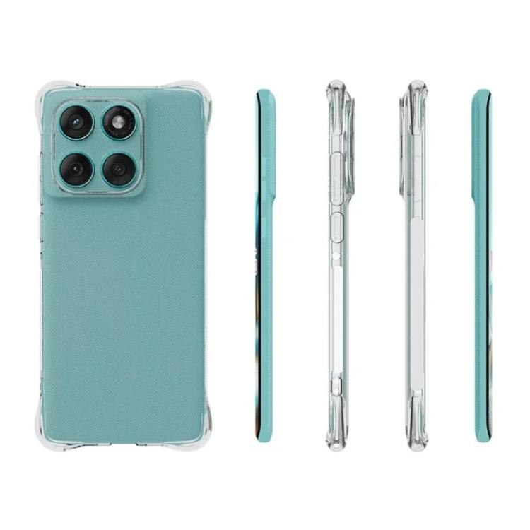 For Motorola Edge 60 / 60 Fusion 5G WANLONFENG Transparent Four-Corner Shockproof TPU Phone Case with Screen Film - Transparent