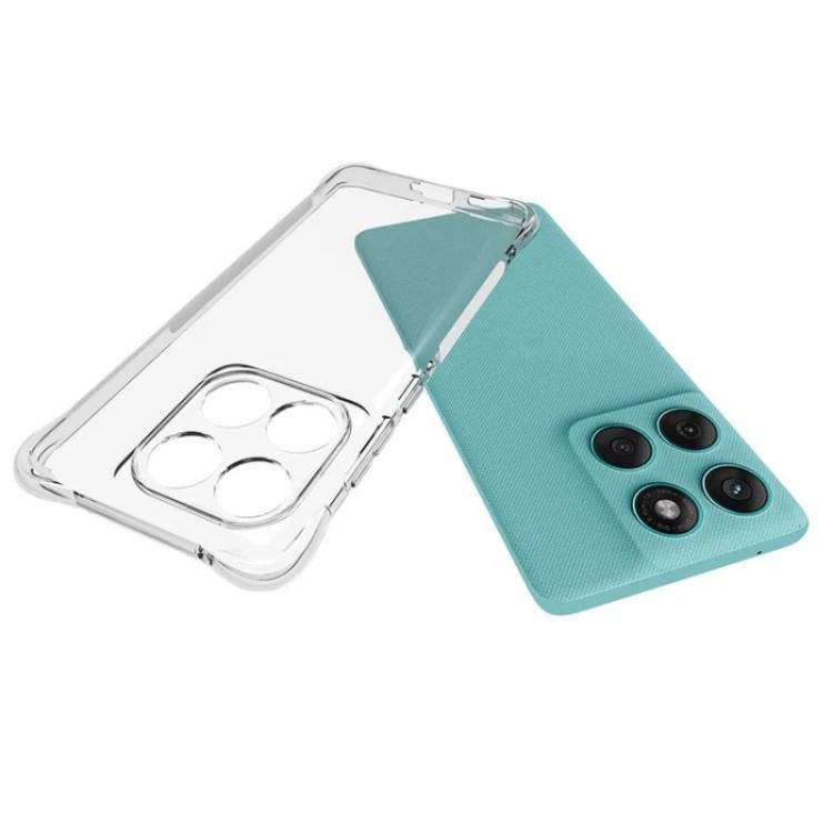 For Motorola Edge 60 / 60 Fusion 5G WANLONFENG Transparent Four-Corner Shockproof TPU Phone Case with Screen Film - Transparent